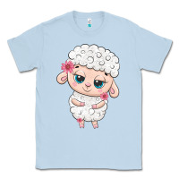 Dusty Blue cute sheep Classic Tee - texasbilliewilder