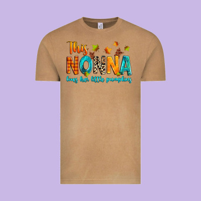 This Nonna Loves Her Little Pumpkins Vintage Tee Designed By Texasbilliewilder