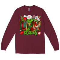 Burgundy lpn licensed practical claus Long Sleeve Tee - CowGirlArtShop
