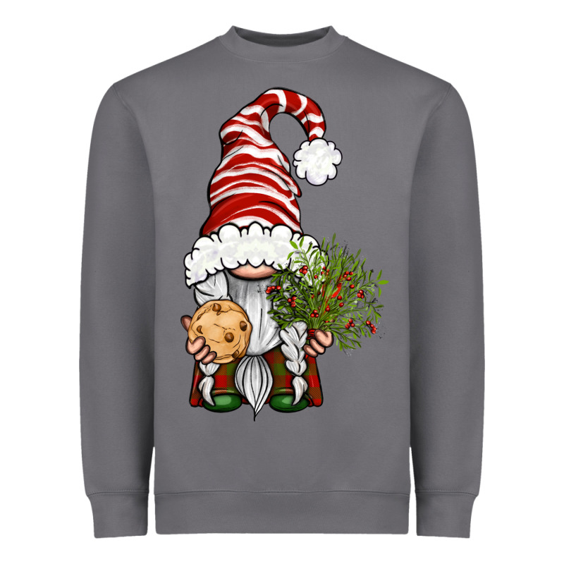 Christmas Gnome With Cookie Heavyweight Sweatshirt by BundleAndBundleShop | Teevron