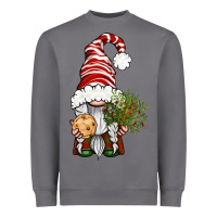 Storm Christmas Gnome With Cookie Heavyweight Sweatshirt - BundleAndBundleShop