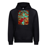 Black he is risen cross with roses background Urban Hoodie - BarkalooDesign