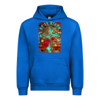 Cobalt he is risen cross with roses background Urban Hoodie - BarkalooDesign