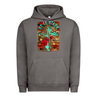 Pigment Tornado he is risen cross with roses background Urban Hoodie - BarkalooDesign