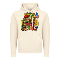Vintage Artic Christmas army gnomes truck 4th of july Vintage Hoodie - HowdyJamesFarm