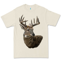 Bone white tailed buck deer head Premium Tee - LillyAllenDesigns