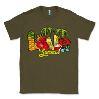 Army Green love summer Classic Tee - RacoonDesign