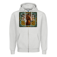 Dove Grey Western Horse Mouse Pad Zipper Hoodie - CowhideDigitalArt