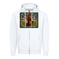 White Western Horse Mouse Pad Zipper Hoodie - CowhideDigitalArt
