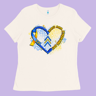 World Down Syndrome Day Heart Ladies Tee Designed By Artiststas