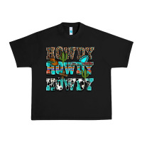 Black Western Howdy Howdy Howdy Urban Heavy Tee - HowdyJamesFarm