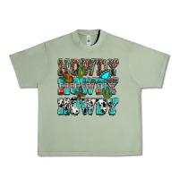 Oil Green Western Howdy Howdy Howdy Urban Heavy Tee - HowdyJamesFarm