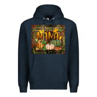 Navy mama pumpkin tumbler Premium Hoodie - BundleAndBundleShop