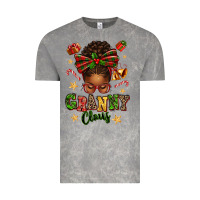 Cloud Rock granny claus afro messy bun Vintage Tee - texasbilliewilder