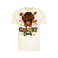 Vintage Arctic granny claus afro messy bun Vintage Tee - texasbilliewilder
