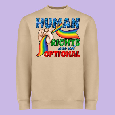 Human Rights Are Not Optional Heavyweight Sweatshirt Designed By Bundleandbundleshop