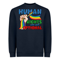 Navy Human Rights Are Not Optional Heavyweight Sweatshirt - BundleAndBundleShop
