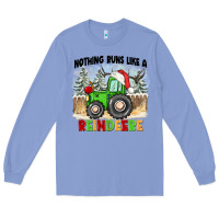 Colony Blue nothing runs like a reindeere Long Sleeve Tee - CowGirlArtShop