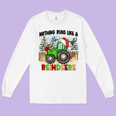 Nothing Runs Like A Reindeere Long Sleeve Tee Designed By Cowgirlartshop