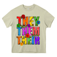 Mossy They Them Their Pride LGBTQ Heavy Core Tee - BundleAndBundleShop
