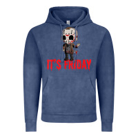 Vintage Denim Funny Friday 13th Funny Halloween Horror Vintage Hoodie - lanVoArt