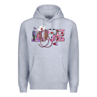 Heather Grey valentines day nurse love Premium Hoodie - RanaPortraitStore