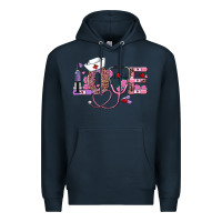 Navy valentines day nurse love Premium Hoodie - RanaPortraitStore