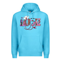 Ocean Blue valentines day nurse love Premium Hoodie - RanaPortraitStore