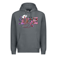 Rock valentines day nurse love Premium Hoodie - RanaPortraitStore