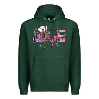 Sports Green valentines day nurse love Premium Hoodie - RanaPortraitStore