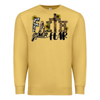 Antique Gold faith over fear Premium Sweatshirt - CowhideDigitalArt