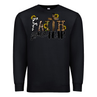 Black faith over fear Premium Sweatshirt - CowhideDigitalArt