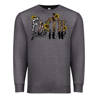 Charcoal Heather faith over fear Premium Sweatshirt - CowhideDigitalArt