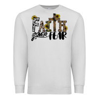 Dove Grey faith over fear Premium Sweatshirt - CowhideDigitalArt