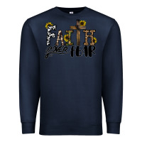 Navy faith over fear Premium Sweatshirt - CowhideDigitalArt