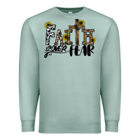 Seafoam faith over fear Premium Sweatshirt - CowhideDigitalArt