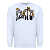 White faith over fear Premium Sweatshirt - CowhideDigitalArt