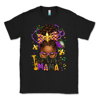 Black mardi gras mama afro messy bun Classic Tee - texasbilliewilder