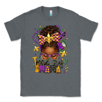 Charcoal Heather mardi gras mama afro messy bun Classic Tee - texasbilliewilder