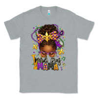 Heather Grey mardi gras mama afro messy bun Classic Tee - texasbilliewilder