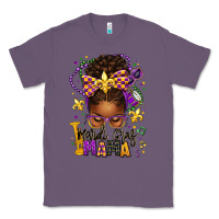 Lavender mardi gras mama afro messy bun Classic Tee - texasbilliewilder