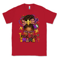 Red mardi gras mama afro messy bun Classic Tee - texasbilliewilder