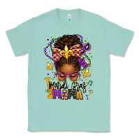 Seafoam mardi gras mama afro messy bun Classic Tee - texasbilliewilder
