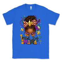 True Royal mardi gras mama afro messy bun Classic Tee - texasbilliewilder