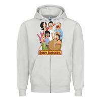Dove Grey bobs family portrait Zipper Hoodie - lanVoArt
