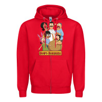 Red bobs family portrait Zipper Hoodie - lanVoArt