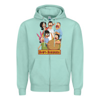 Seafoam bobs family portrait Zipper Hoodie - lanVoArt