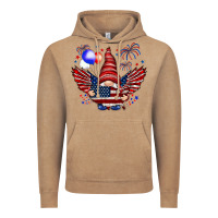 Vintage Coffee Gnome with 4th Of July elements Vintage Hoodie - HowdyJamesFarm