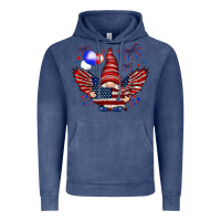 Vintage Denim Gnome with 4th Of July elements Vintage Hoodie - HowdyJamesFarm