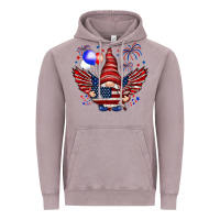 Vintage Zinc Gnome with 4th Of July elements Vintage Hoodie - HowdyJamesFarm